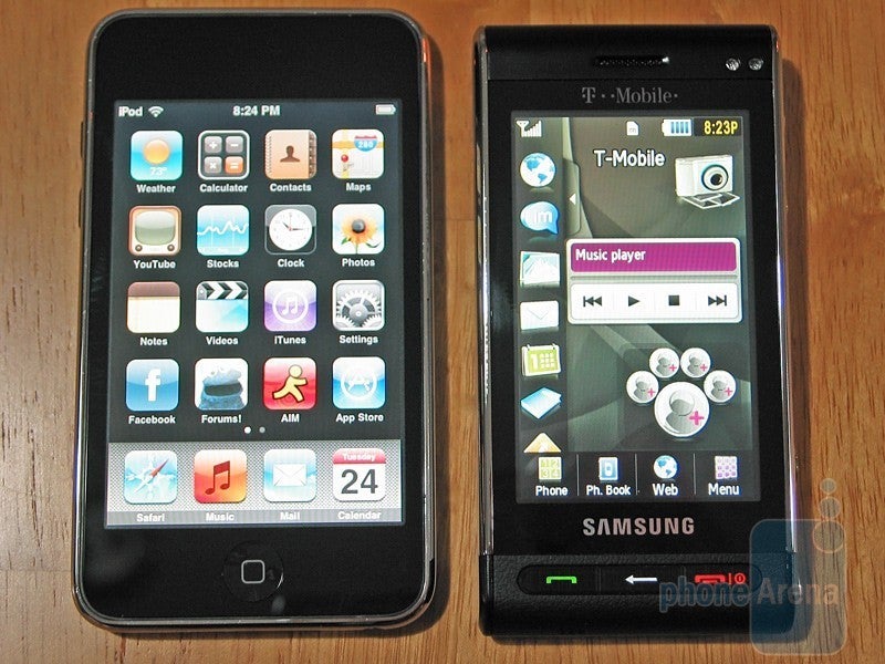 Samsung Memoir next to Apple iPod Touch - Hands-on with the Samsung Memoir