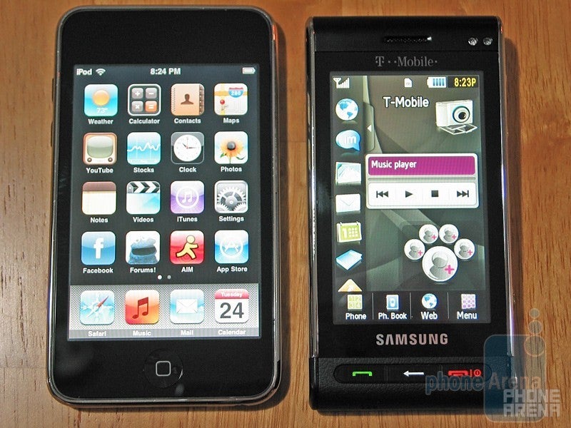 Samsung Memoir next to Apple iPod Touch - Hands-on with the Samsung Memoir