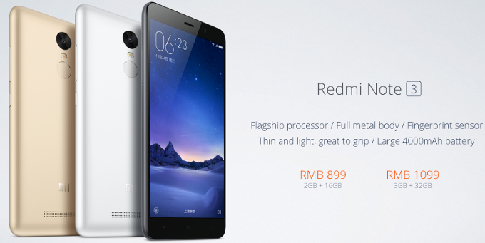 Xiaomi Redmi Note 3 price and release date