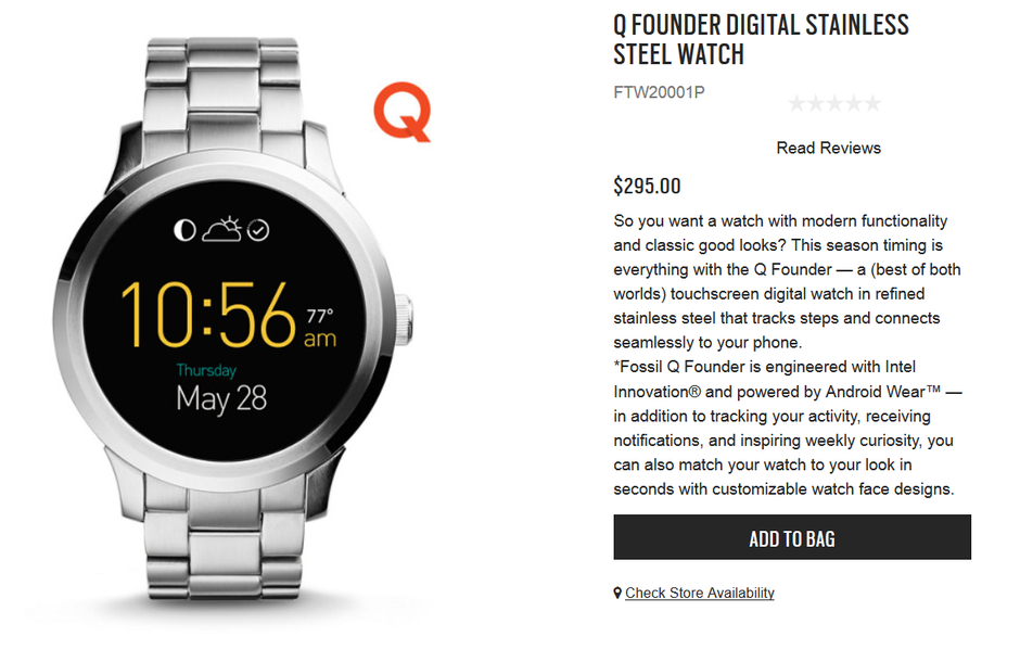 fossil q founder 2.0 smartwatch