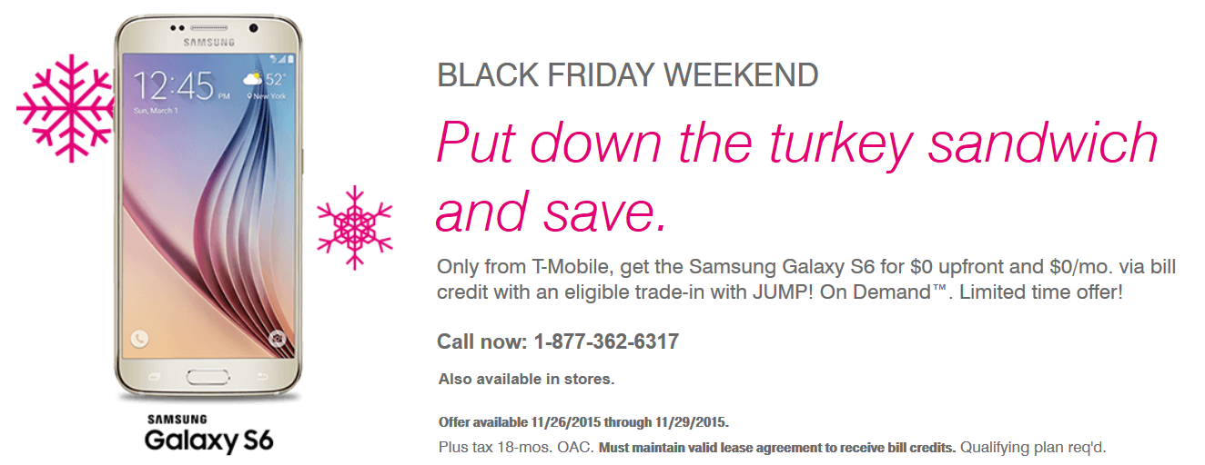 T-Mobile has special Black Friday deals on Samsung&#039;s high-end Galaxy models - T-Mobile cuts $100 off Samsung&#039;s high-end Galaxy models; sale runs through November 29th