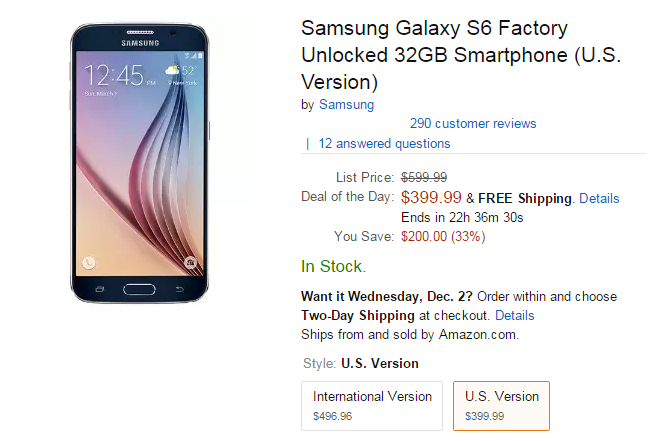 samsung s6 amazon