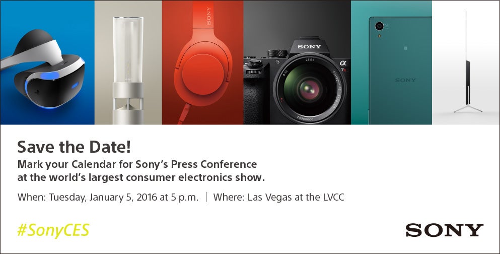 Sony&#039;s CES 2016 press invite. - Sony could announce a powerful new smartphone in January, but that seems too early for an Xperia Z6