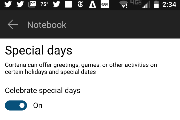 Update to Cortana adds the new Special days feature, even on Android phones - Cortana update will allow the virtual assistant to greet you, play games and more on &quot;Special days&quot;