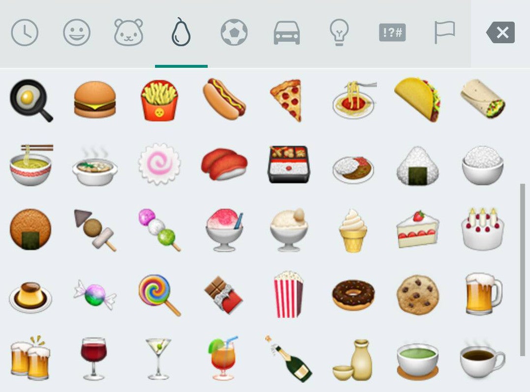 You get eight instead of five WhatsApp emoji tabs, plus nutritional staples like a burrito - How to add a bunch of fresh new emojis to WhatsApp for Android
