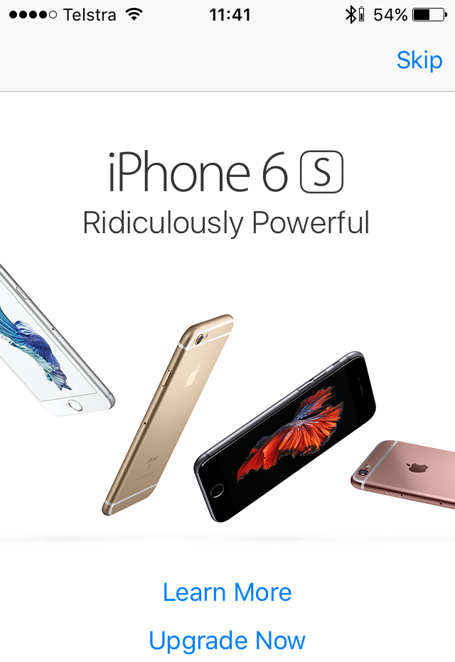 Owners of older iPhones are being served iPhone 6s pop-up ads inside the App Store app