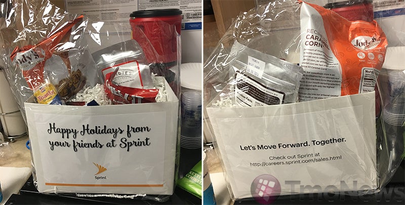 Sprint gives gift baskets (and job applications) to T-Mobile employees