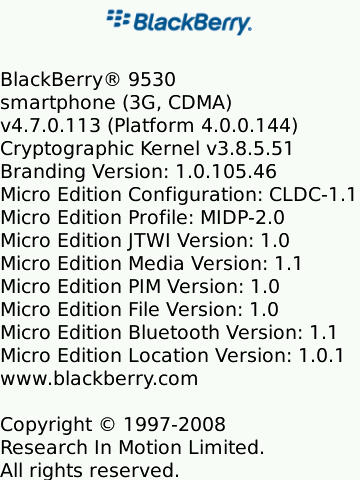 New leaked OS update for BlackBerry Storm 9530 and Curve 8900