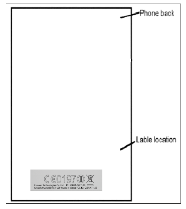 Placement of the FCC label on the Huawei Mate 8 - Huawei Mate 8 prepares for U.S. launch by visiting the FCC