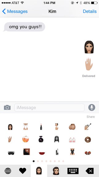 Look at all them kimojis! - Spotlight: Kim Kardashian's Kimoji app crashed the Apple App Store, we investigate