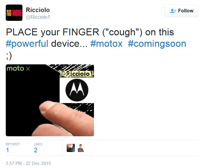 Tech journalist Ricciolo says that the fourth-generation Motorola Moto X will have a fingerprint scanner - Fourth-generation Motorola Moto X to include fingerprint scanner?