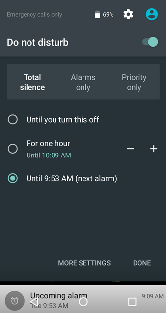 Do not disturb until next alarm returned with Android 6.0.1, but is gone again - Android 6.0.1 'Do not disturb until next alarm' feature disappears