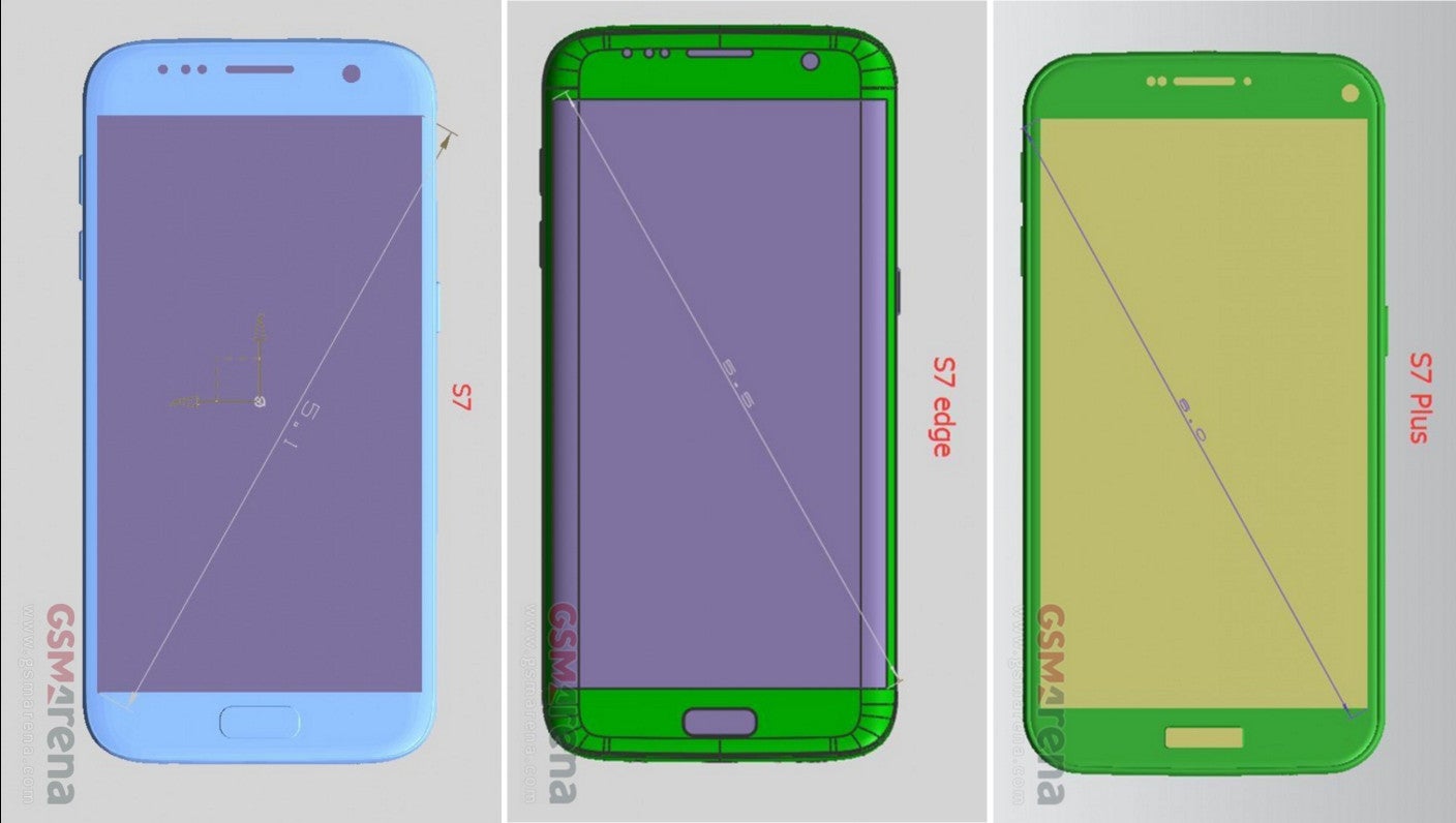 More leaked schematics for the Galaxy S7 show us a gargantuan Galaxy S7 Plus model