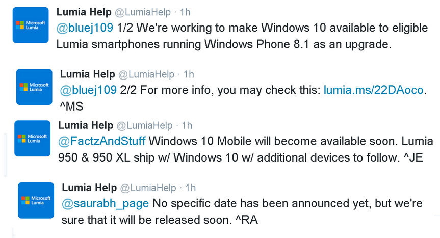 Microsoft says Windows 10 Mobile update is coming soon - Microsoft says update to Windows 10 Mobile is coming soon