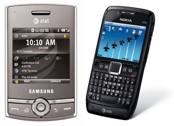 AT&amp;T introduces Nokia E71x and Samsung Propel Pro