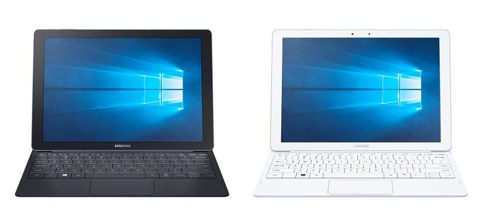 Time to get some work done! The Samsung Galaxy TabPRO S will offer a keyboard dock with touchpad. - Samsung working on Windows-powered Galaxy TabPRO S: a Surface Pro 4 competitor?