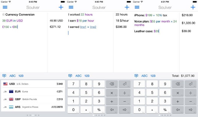 Soulver - Essential, must-have paid iPhone apps