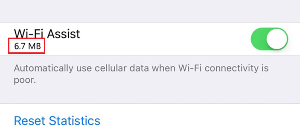 With iOS 9.3, beta 1, the amount of data consumed during the month on Wi-Fi Assist can be viewed on the screen - Wi-Fi Assist is improved in iOS 9.3 beta 1, to allow users to track the amount of data used