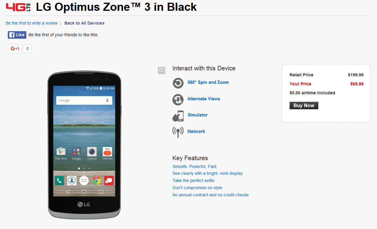 The LG Optimus Zone 3 is available for Verizon's prepaid service - LG Optimus Zone 3 hits Verizon's prepaid lineup