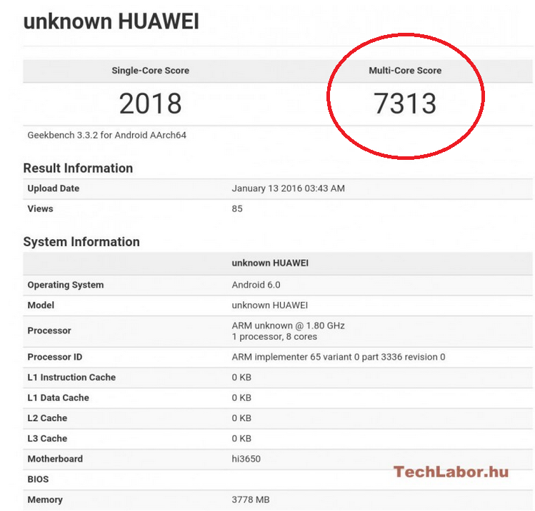 Did the Kirin 950 powered Huawei P9 rock the Geekbench multi-core benchmark test? - Did the Huawei P9 just tally an impressive multi-core score on Geekbench?