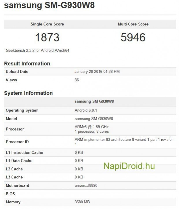 Samsung Galaxy S7 goes through the Geekbench benchmark test - Partial list of Samsung Galaxy S7 specs pop up on Geekbench