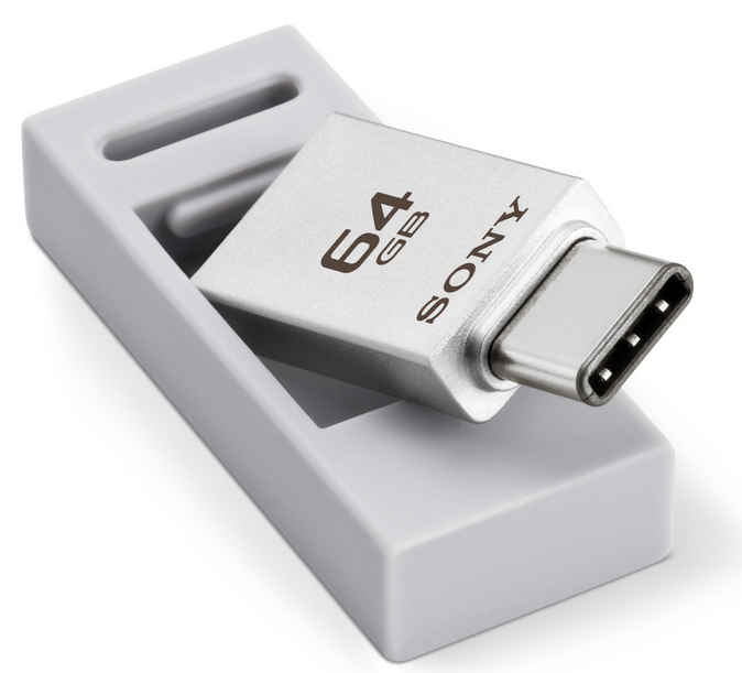 The Sony USB CA-1 flash drive can store as much as 64GB of content - Sony introduces new USB flash drives that support Type-A and Type-C ports