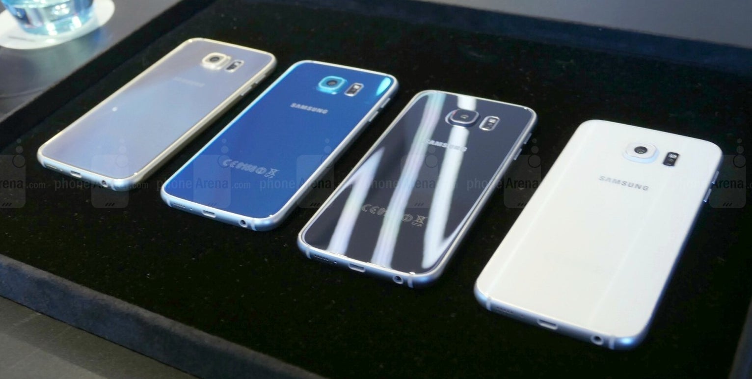 The GS6 comes in 4 bold colors &amp;ndash; Gold Platinum, Blue Topaz, Black Sapphire, and White Pearl. - Samsung Galaxy S6 hands-on: Galaxy reborn