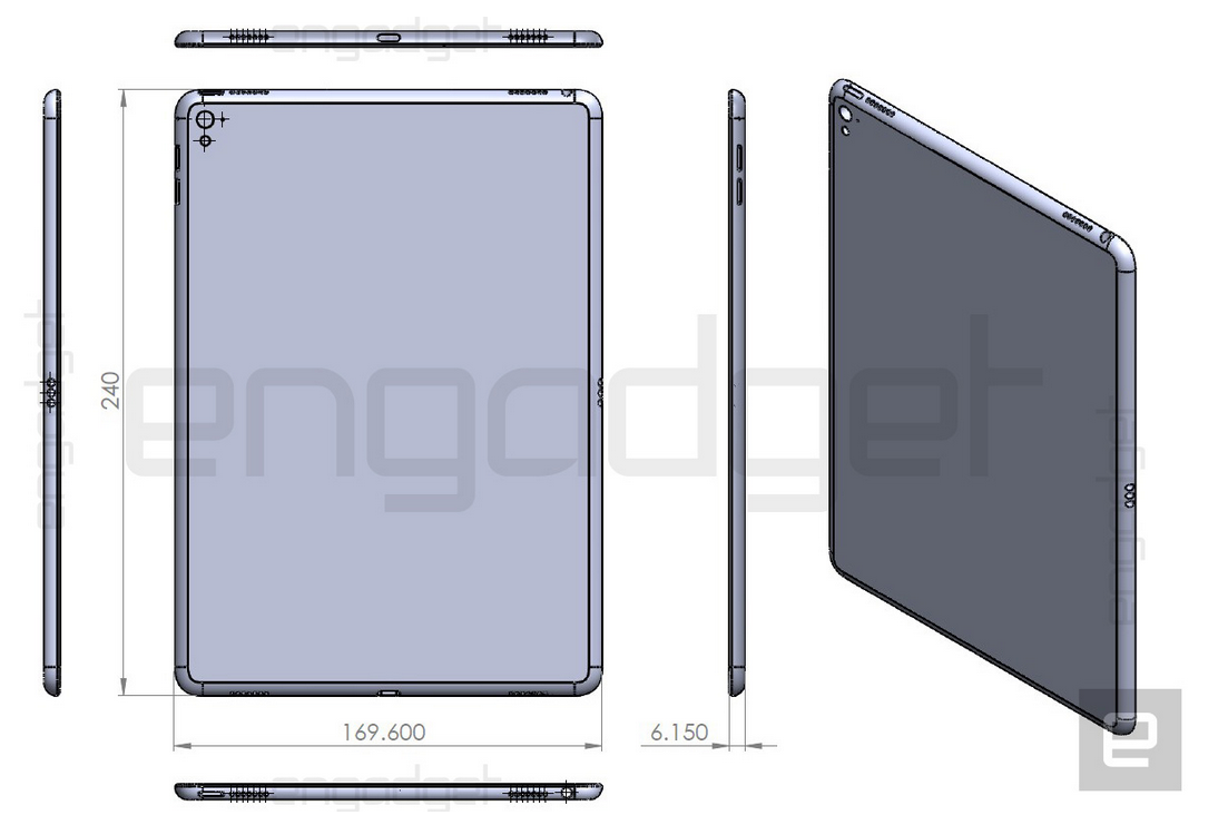 Claiming to show the Apple iPad Air 3, this drawing reveals the design and dimensions of the new flagship slate - Drawing of Apple iPad Air 3 confirms that the slate is a smaller version of the iPad Pro