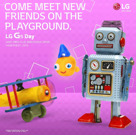 The LG G5 will be unveiled on February 21st - LG G5 confirmed to be unveiled on February 21st at MWC 2016