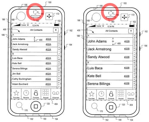 Apple patent for motion changing interface on iPhone also hints at video chat