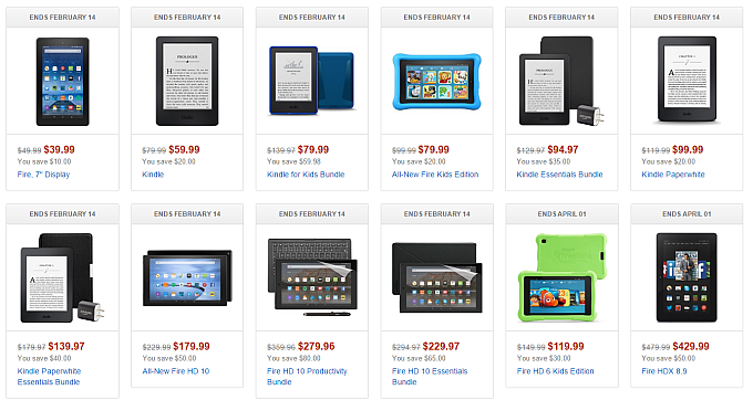 Deal: Amazon Kindle e-readers and Fire tablets now available at discounted prices