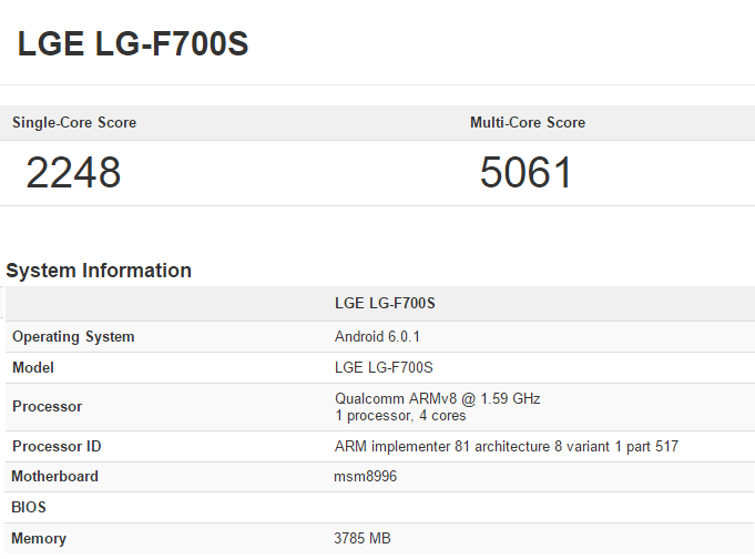 Leaked LG G5 Geekbench result hints at high-end performance