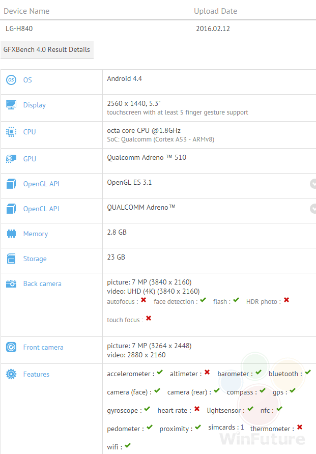 LG H840 specs revealed - is this an LG G5 Lite?