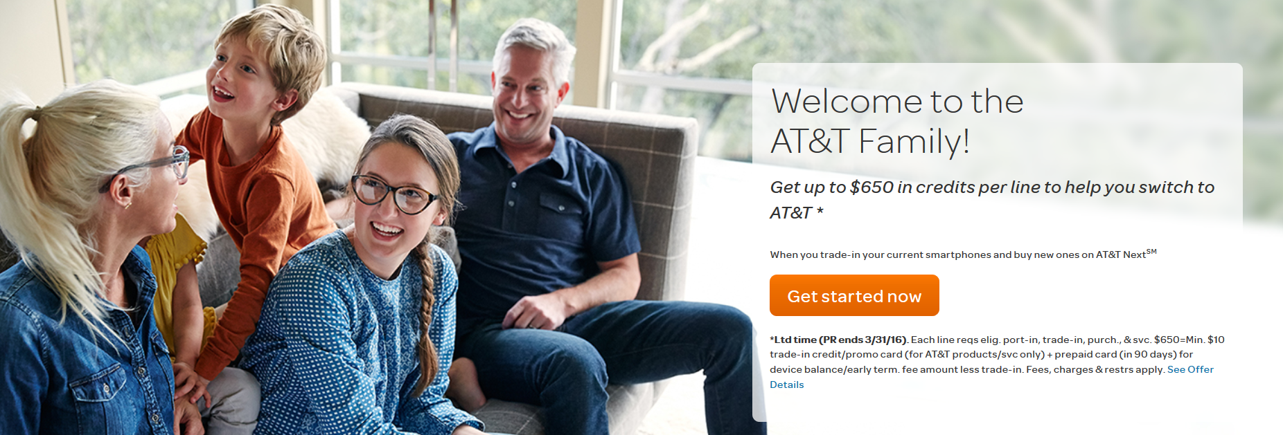 Switch to AT&amp;amp;T and receive up to $650 per line to pay for an ETF or device balance - Starting today, AT&amp;T will pay your ETF or device balance costs up to $650 per line when you switch