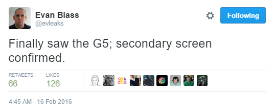 LG G5 corroborated to have a new dual camera system and secondary screen