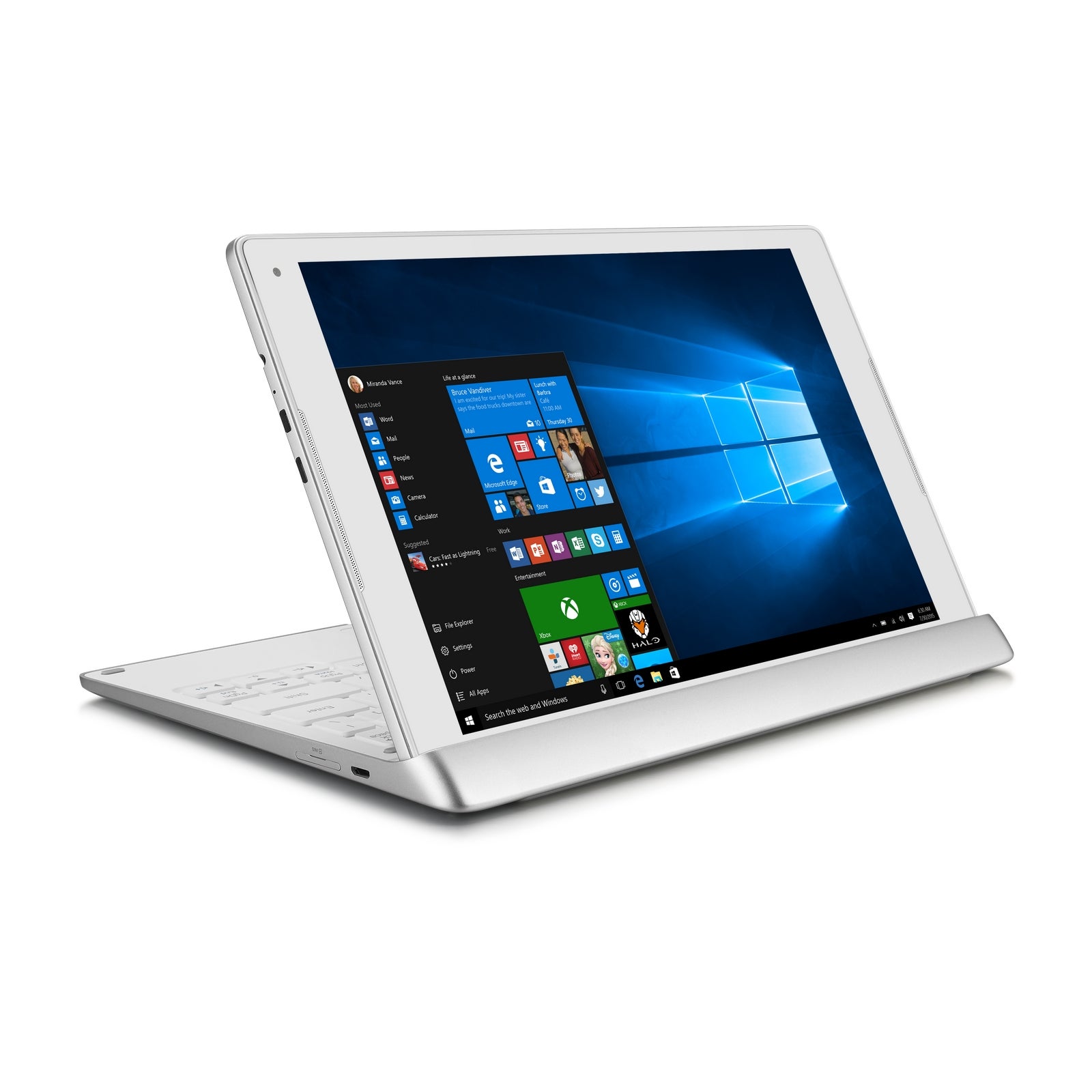 Alcatel PLUS 10 in Dock mode - Alcatel unveils the PLUS 10: the multimedia consumer&#039;s Windows 10 laptop-tablet hybrid