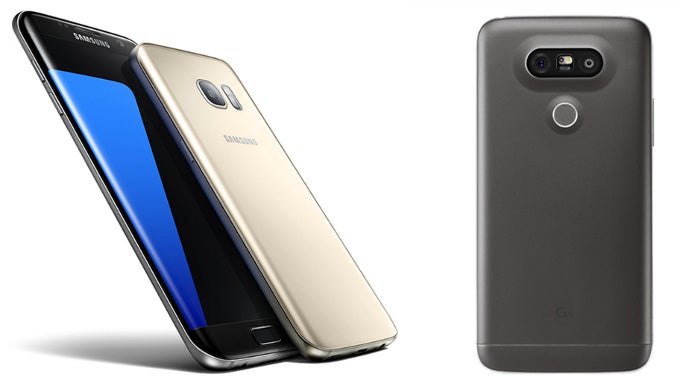 Samsung&#039;s Galaxy S7 and S7 Edge (left) vs LG G5 (right) - Which one would you rather buy: Galaxy S7 or LG G5?