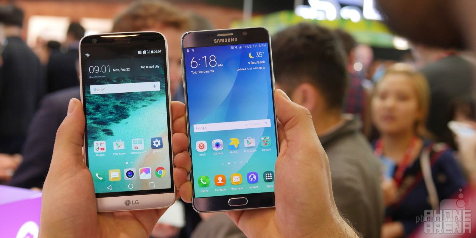 LG G5 vs Samsung Galaxy Note 5: first look