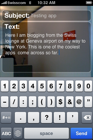 Email'n'Walk app for iPhone provides window like view