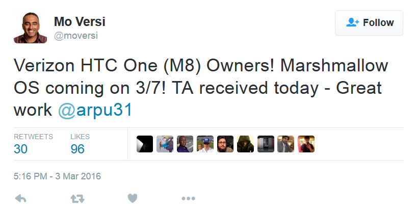 The HTC One (M8) is receiving Android 6.0 starting on March 7th - Verizon branded HTC One (M8) to receive Android 6.0 update starting March 7th (T-Mobile, too)