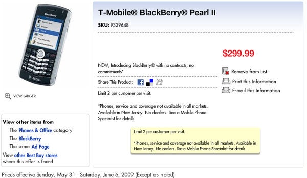 T-Mobile with a pre-paid BlackBerry service