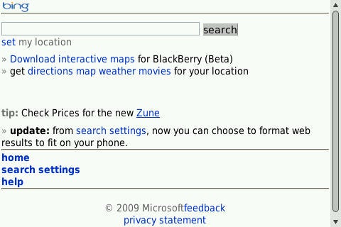 Microsoft&#039;s mobile Bing site now up and running for searching on the go
