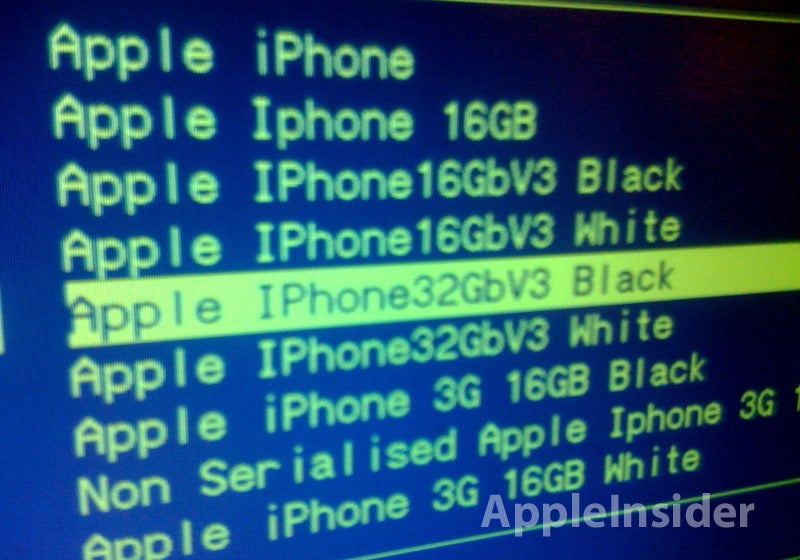 Carphone Warehouse inventory snapshot reveals &quot;V3&quot; iPhones