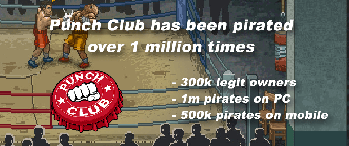 Punch Club finds out most gamers pirated its game: 90% of mobile pirates were on Android
