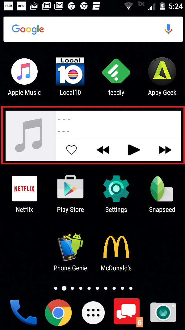 Android version of Apple Music includes a widget that allows you to control the app from your home screen - New feature on Android version of Apple Music is not available for iOS