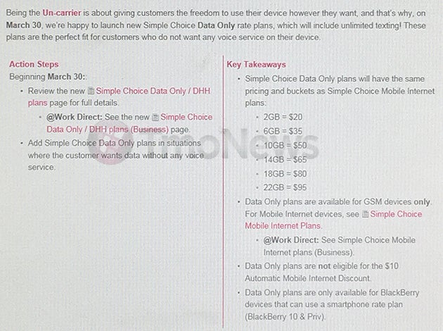 T-Mobile set to launch new &#039;Data Only&#039; monthly bundles from Wednesday