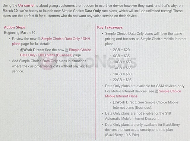 T-Mobile set to launch new &#039;Data Only&#039; monthly bundles from Wednesday