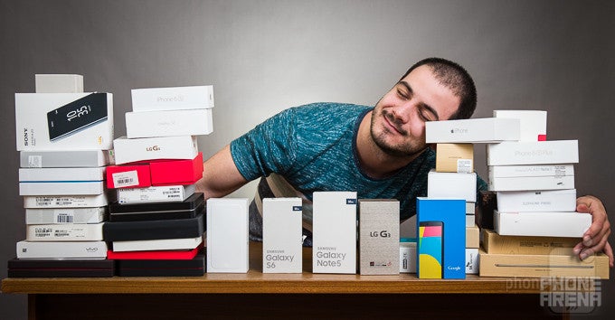 We have some 90 smartphones in front of us, ask us anything about them!