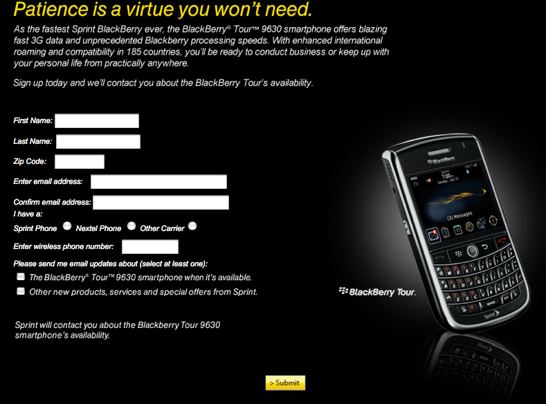 Sprint to offer BlackBerry Tour later this summer
