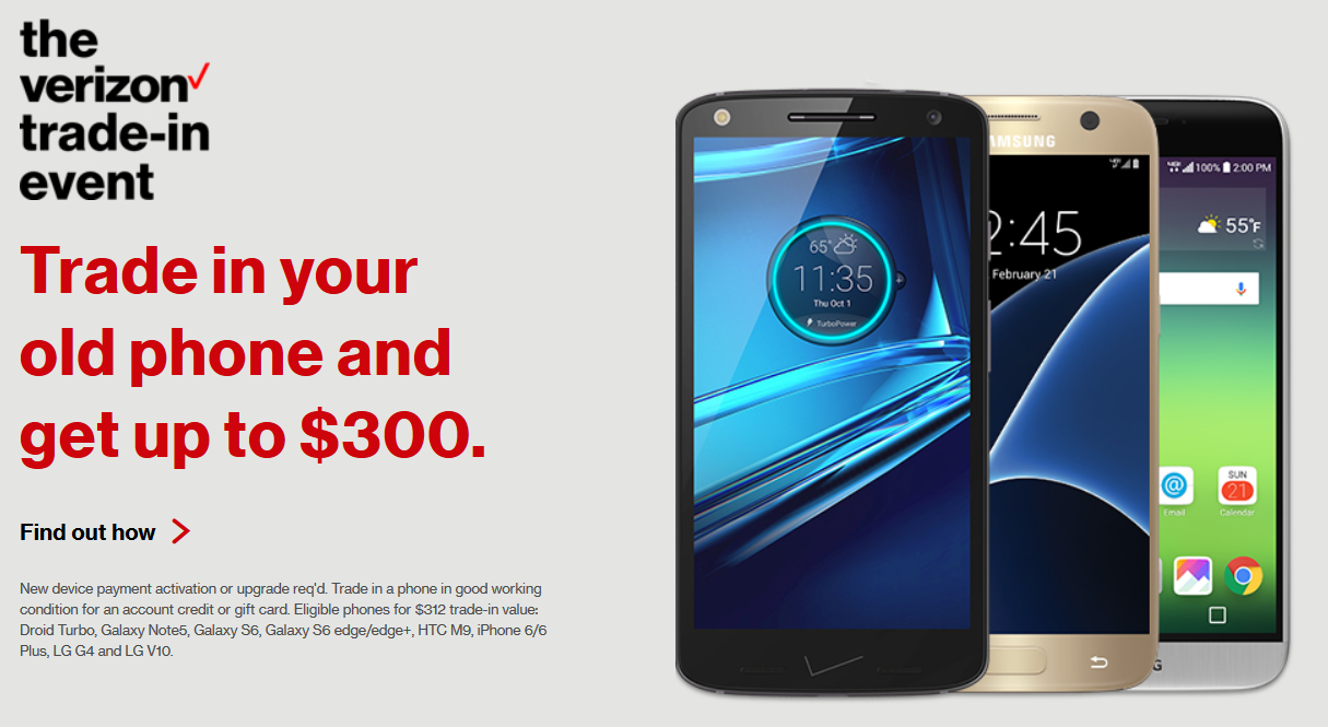 Verizon's national trade-in event starts today - Verizon's national trade-in event starts now; grab a Galaxy S7, LG G5 or iPhone 6s at a great price